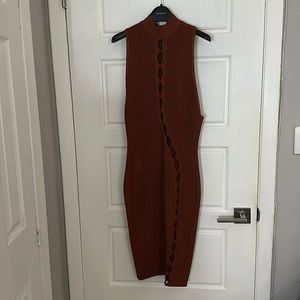 House of CB Cut Out Bandage Midi Bodycon Dress